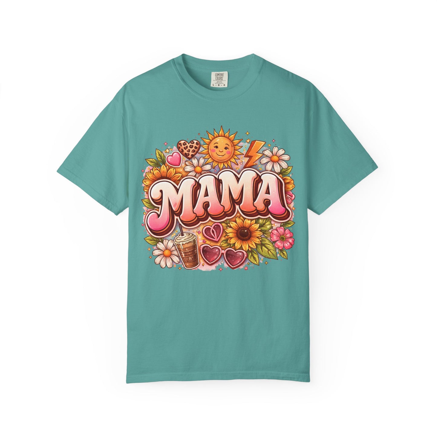 Mama Retro Floral T-Shirt — Vintage Sunflower 'MAMA' Mother's Day Tee