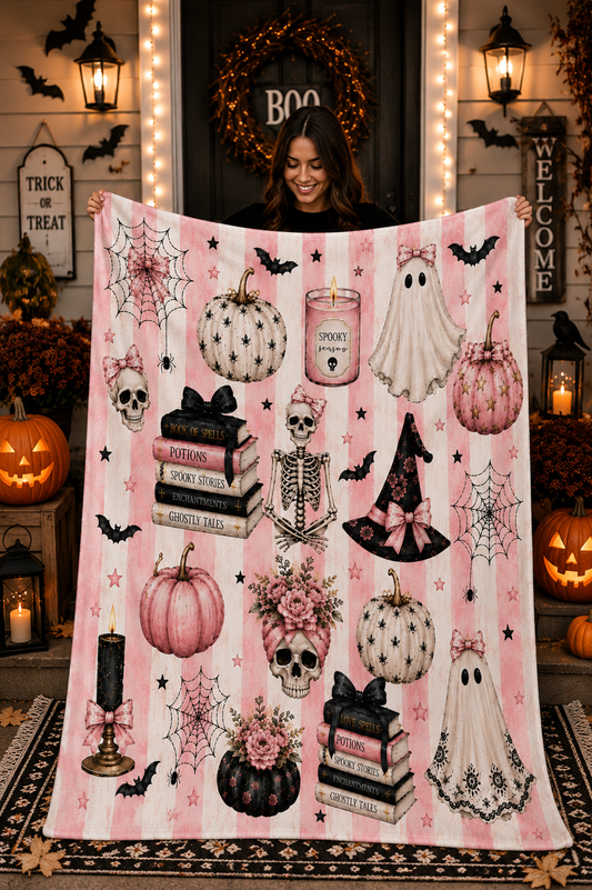 Spells, Bows & Boos Blanket