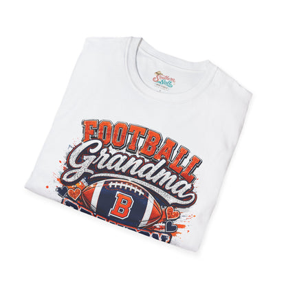 Football Grandma T-Shirt – Personalized Brandon Broncos Jersey Tee (Back Number & Name)